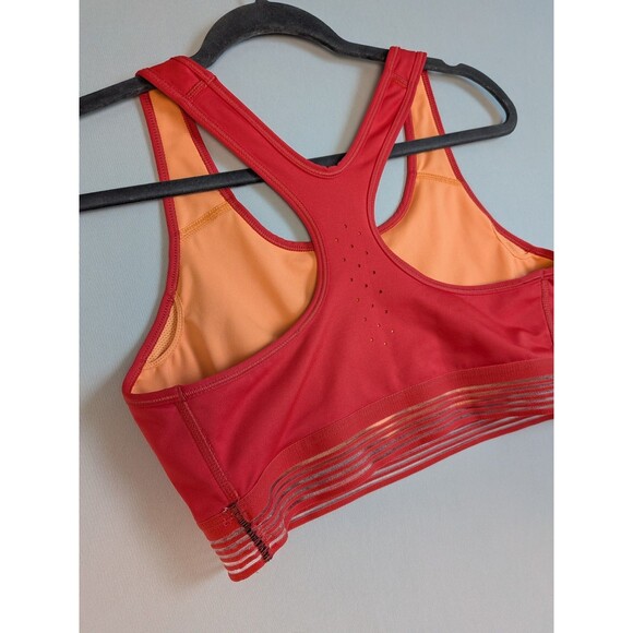 Nike Logo Womens XL Pro Classic Unpadded Sports Training Bra Support Pink Orange - Picture 9 of 9